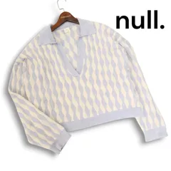 null. ヌル 秋冬★ スキッパー ニット ポロ セーター Sz.F レディース