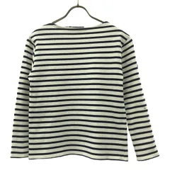 SAINT JAMES セントジェームス フランス製 ボーダー柄 長袖 バスクシャツ XS ホワイト ボーダーカットソー レディース 古着