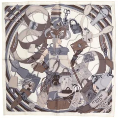 新品同様 エルメス カレ45 ガヴロッシュ マダムキュイール シルク マルチカラー スカーフ 0450 HERMES