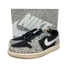 NIKE ナイキ Women's Air Jordan 1 Retro Low OG Black Cement スニーカー CZ0775 001 24 ブラック