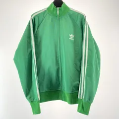 【中古】80s ADIDAS トラックジャケット　グリーン サイズM アディダス[17]