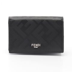 フェンディ FENDI カードケース シャドー ズッカ 7M0222AJF4F19KP ブラック レザー カードケース メンズ 新品