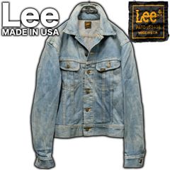 80's USA製 Lee 220J(101J) デニムジャケット M~L程度 短丈 ビンテージ ユニオンチケット付き トラッカージャケット ジージャン 70s