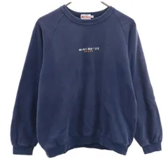 mikihouse ミキハウス 長袖 トレーナー LM ネイビー バックプリント スウェット レディース 古着