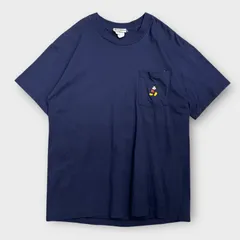 ディズニー 90s Made In USA ミッキー シングルステッチ ポケットTシャツ ミッキー Disney Vintage Walt Disney World Mickey Mouse アメリカ製 USA製 Lサイズ