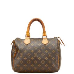 ルイ ヴィトン モノグラム スピーディ25 ハンドバッグ ミニボストンバッグ M41528 ブラウン PVC レザー レディース LOUIS VUITTON【1-0220915】