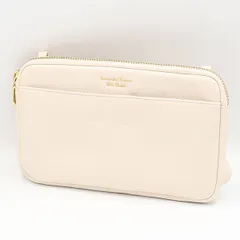 良品 サマンサタバサ ホワイト/アイボリー レザー ゴールド金具 2way ショルダーバッグ/クラッチバッグ TCY 2000000 NSK