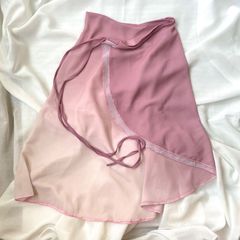 巻きスカート【ロング丈・フリーサイズ・ピンク】　バレエ