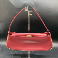 BARNEYS NEW YORK レザー ワンハンドルバッグ 赤レッド 横長ミニバッグ パーティーバッグ バーニーズニューヨーク レディースバッグ ハンドバッグ