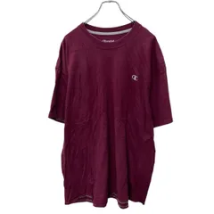 Champion 半袖 ロゴTシャツ 2XL バーガンディ チャンピオン ビッグサイズ ワンポイントロゴ 古着卸 アメリカ仕入 a704-5523