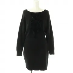 ハーリップトゥ Her lip to 24AW Simone Knit Mini Dress ワンピース ニット ウール混 S 黒 /MI ■OS