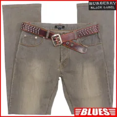 廃盤 バーバリーブラックレーベル デニム ノバチェック メンズ 刺繍HN1702