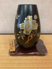 菊花石　黒石 花彫刻 水石 盆栽台座付 菊花石 黒石 花彫刻 水石 盆栽台座付 - メルカリ