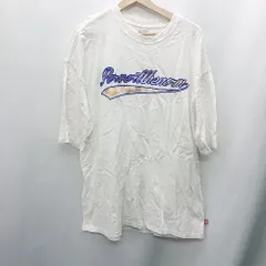 ◇ ⊂ KOOKY'N ロゴ刺<!-利用不可文字-!> 半袖 Ｔシャツ サイズF ホワイト オレンジ系 ブルー メンズ レディース E  【1409100030983】