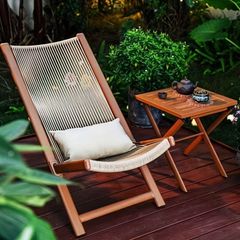 ラウンジチェア チェア ローチェア パーソナルチェア リックス フロアチェア リラックス ガーデンチェア 庭 韓国インテリア バルコニー 折り畳み式 クッション付き 屋外チェア 癒しグッズ リラックスチェア イス 椅子