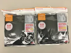 ユニクロ UNIQLO 長袖カットソー M 極暖 ヒートテック まとめ2点セット ブラック 未使用 2504WT028