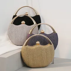 2way パーティーバッグ ハンドバッグ ショルダーバッグ クラッチバッグ 高級 レディース バッグ 結婚式バッグ フォーマルバッグ セレモニーバッグ プリーツ きれいめ がま口 フェミニン謝恩会   ブラックゴールド シルバー ブラックミニバック　斜め掛け