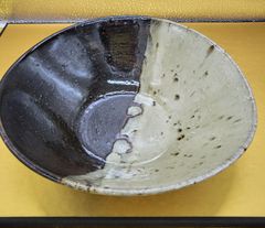 波佐見焼　利左衛門窯　A朝鮮斑唐草半掛楕円大鉢