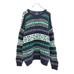 90年代 GAP ギャップ コットンセーター オールドギャップ ノルディック柄 ネイビー(メンズ XL)中古 古着 U4998