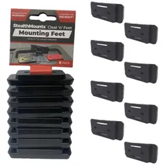 送料無料 【新品 未使用 未開梱】 STEALTHMOUNTS　クレートンフィートマウンティングフィート(8個入り) ブラック　PACF018