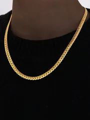 ジュエリー メンズ ネックレス 1個 ヨーロッパとアメリカーナパンクスタイルヒップホップ 6 ミリメートルステンレス鋼全身チェーンネックレス男性のためのストリートスタイルのクールなジュエリーアクセサリー