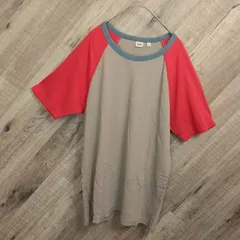 M1-01765【Mens】UNIQLO(ユニクロ) 半袖 Tシャツ (L) / 赤×茶×グレー G