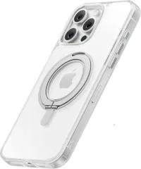 Anker MagGo Magnetic Case (360°リングスタンド, iPhone 15 Pro Max用) クリア MagSafe対応 リングスタンド付き スマホケース マグネット搭載/滑り止め / 360°落下保護/耐衝撃/高耐久性/黄ばみなし