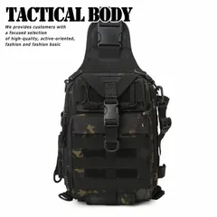 【大容量】ボディバッグ バッグ メンズ レディース タクティカル 斜めがけバッグ ショルダー ワンショルダー ミリタリー プレゼント ギフト 父の日 Ipad 7987846 (ブラックカモ)