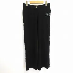#a GKITALIYA 伊太利屋 イタリヤ パンツ 5号 小さいサイズ 黒 ブラック ヒョウ柄 スタッズ ロゴ サイドジップアップ 日本製 934633 k01のサムネイル