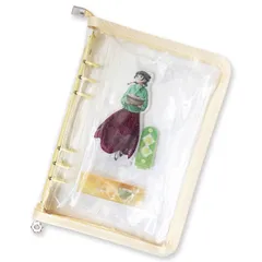 新品 Happy mono アクスタケース アクスタ 収納 ファイル アクリルスタンド 推し活グッズ 推し活 持ち運び オタ活グッズ a5 a6 バインダー 6穴 (A5 ライトイエロー)