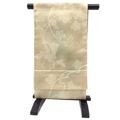 京やI541 正絹 紗 夏の絹帯 夏の袋帯 夏帯 盛夏・単衣兼用 紗袋帯 葡萄蔦文様 金糸 グラデーション ぶどう つた 夏着物 単衣着物 5月6月7月8月9月に フォーマル〜カジュアルまで 仕立て上がり 単衣の時期から夏着物まで 絽 紗 麻 単衣の着物にも