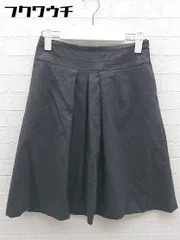 ◇ ef-de エフデ 膝丈 フレア スカート サイズ9 チャコールグレー レディース 【中古】 【1002802312311】