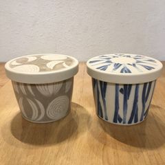 美濃焼　茶碗蒸し　蓋付き食器　2個セット　蕎麦猪口　　デザートカップ　北欧雑貨
