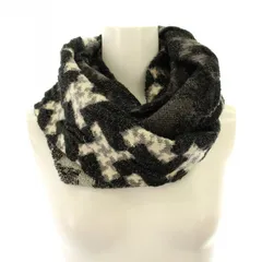 アナスイ ANNA SUI スヌード マフラー 総柄 黒 ブラック /DK ■MAのサムネイル