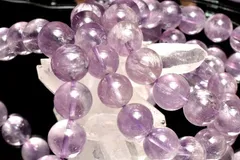 幻想的 エンジェルフェザーアメジスト　8.5mm　ブレスレット 1個売り パワーストーン 天然石 _BG5961-85