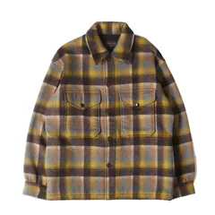美品 PENDLETON ペンドルトン ジャケット サイズ:M オンブレチェック ウール シャツジャケット マスタード ブラウン アウター ブルゾン コート 上着【メンズ】のサムネイル