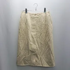 ◇ ⊂ NATURAL BEAUTY BASIC 膝丈 タイト スカート サイズS イエロー系 レディース E  【1409100041835】