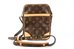【超美品】LOUIS VUITTON ヴィトン モノグラム ダヌーブ ショルダーバッグ ポーチ 小物入れ ブラウン系【SH32】