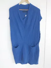 ◇ Adam et Rope’ アダム エ ロペ ニット フレンチスリーブ ミニ ワンピース サイズ38 ブルー レディース 【中古】 【1002800943685】