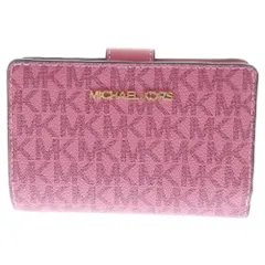 MICHAEL KORS (マイケルコース) MKシグネチャー コンパクトウォレット 2つ折り財布 レディース ピンク/ゴールド