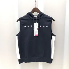 coco 中古 アンパスィ and per se レディース ベスト M 黒 ブラック 中綿入り フード付き ダブルジップ ロゴ入り coco アンパスィ and per se レディース ベスト L 黒 ブラック