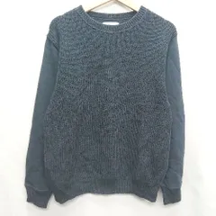 ◇ ⊇ Sonny Label サニーレーベル URBAN RESEARCH 異素材 裏起毛 長袖 カットソー サイズM ネイビー レディース E  【1409240030324】