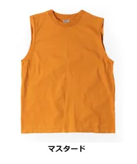 WALLA WALLA SPORT ワラワラスポーツ 9ozチューブスリーブTee ノースリーブ タンクトップ マスタード m l ヘビーウェイト メンズ レディース 日本製 新品 050019のサムネイル