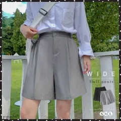 ハーフパンツ レディース ショートパンツ夏スラックス ワイドパンツ ストレート ショパン ハイウェスト 短パン 通勤 オフィス薄手 夏パンツ カジュアルボトムス 無地 半パン新作