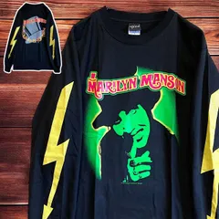 マリリンマンソン MARILYN MANSON 黒 長袖 Tシャツ ロック バンド ティーシャツ ロンT 袖 プリント 両面 アーティスト 古着 ビンテージ ヴィンテージ ユーズド ラッパー   2980 p10