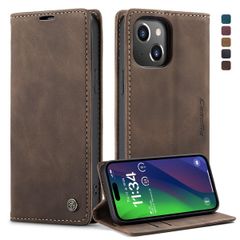 【人気商品】16 ケース 手帳型 アイフォン 手帳 iPhone スマホケース 手帳型 携帯カバー レザー 耐衝撃 for 耐摩擦 全面保護 マグネット式 カード収納 スタンド機能 YUZOR 肌感レザー 人気 上質 珈琲 (013-16-ka)