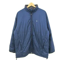 チャンピオン 中綿ジャケット ジャンパー アウター スポーツウエア メンズ Lサイズ ネイビー Champion 【中古】