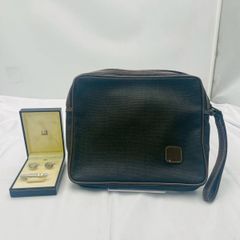 【❗️✨紳士の装いに✨❗️】dunhill 🌟カフス＆タイピン＆バッグセット✨ 英国紳士アイテム❗️
