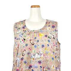 夏物　鴨居羊子 TUNIC　ノースリーブ袖　ローンサッカー パジャマ　日本製 チュニック 20％OFF SALE TUNIC チュニック 鴨居羊子 5分袖全開