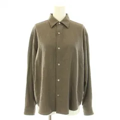 オーラリー AURALEE 23AW スーパーライトウールシャツ SUPER LIGHT WOOL SHIRT ブラウス スタンダードカラー 長袖 0 S 茶 ブラウン /YT ■BMのサムネイル